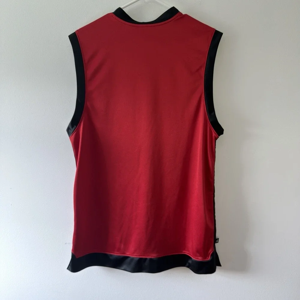 2005 Air Jordan 20th Anniversary Red Jersey Tank Black Trim Basketball Sz M RARE